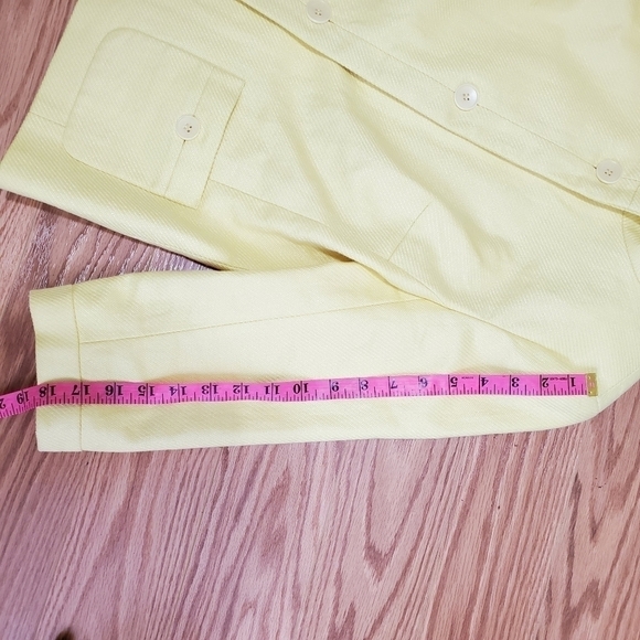 TALBOTS women blazer size 10P yellow 100% linen - Picture 16 of 16